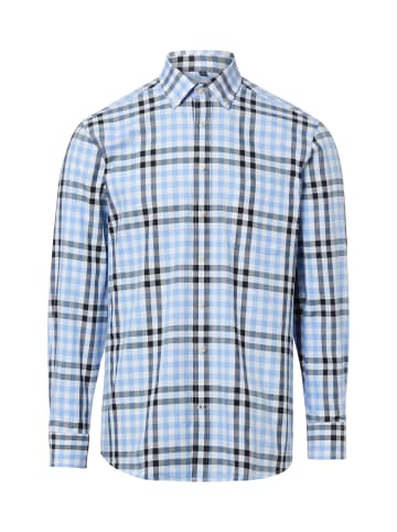 Nils Sundström Hemd in marine weiß - 0006