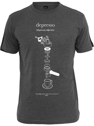 Mister Tee T-Shirt "Depresso Tee" in Grau