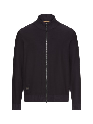 Camel Active Strickjacke aus reiner Baumwolle in Dunkelblau