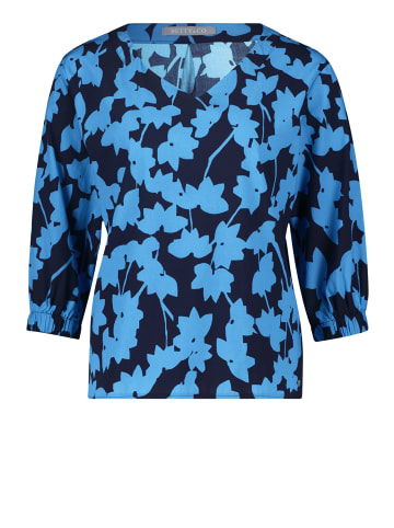 BETTY & CO Schlupfbluse mit Print in Dunkelblau/Blau