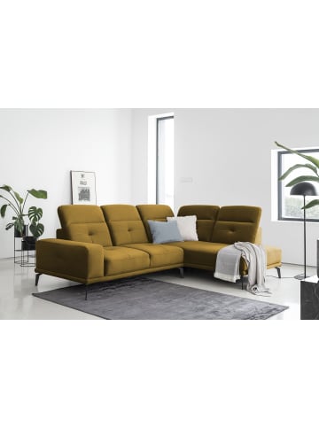 MF Design Neviro Recamiere Rechts in Senfgelb -  (L) 200 x (B) 275 x (H) 98 cm