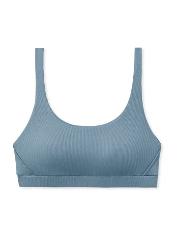 Schiesser Bustier Pure Rib in blaugrau