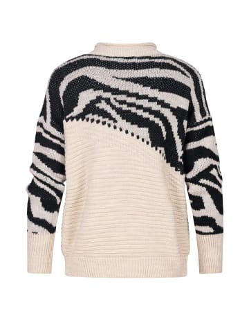 Cloud5ive Cloud5ive Knit sweater asymetric in black/beige