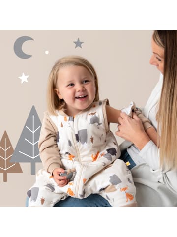 Schlummersack Schlafsack mit Füßen und umklappbaren Bündchen, 2.5 TOG in Orange