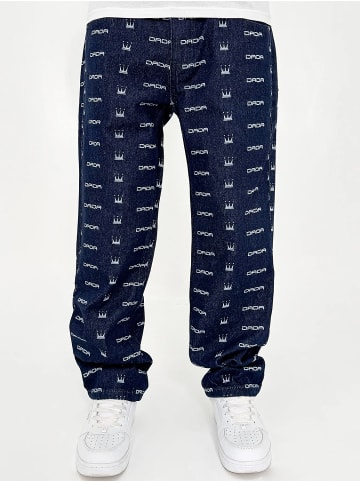 DADA Loose Fit Jeans mit All Over Musterprint in Blau