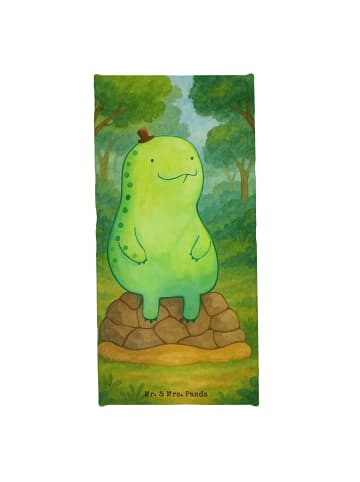 Mr. & Mrs. Panda sporthandtuch Schildkröte Pause Design ohne Spruch in Gelb Pastell