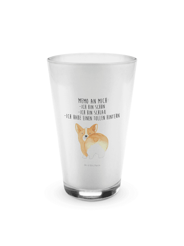 Mr. & Mrs. Panda Glas Corgi Po mit Spruch in Transparent