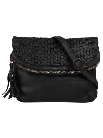 Samantha Look Umhängetasche echt Leder in schwarz