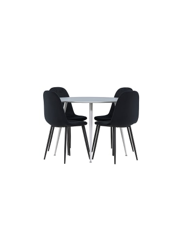 ebuy24 Essgruppe Plaza (5-teilig) Grau 100 x 100 cm
