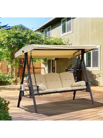 Outsunny Hollywoodschaukel in Beige & Braun 121L x 208B x 172H cm