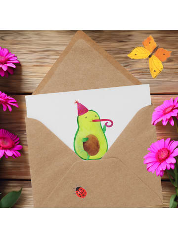 Mr. & Mrs. Panda Grußkarte Avocado Feier mit Spruch in Weiß