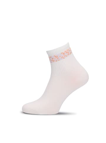 Tamaris Kurzsocken comfort leo Tennis 4er Pack comfort in white/white