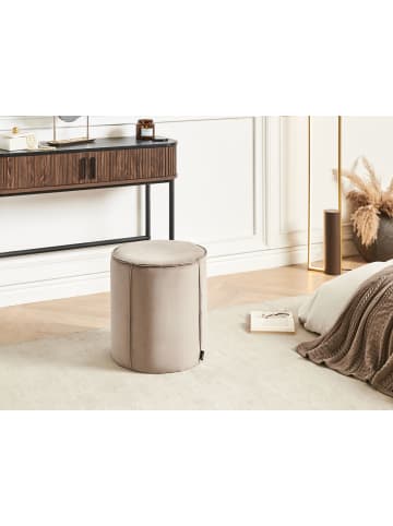 Beliani Pouf SEDONA in Beige - (W) 40 x (H) 43 x (L) 40 cm