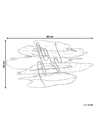 Beliani Wandobjekt LAHEEN in Bunt - (W) 86 x (H) 46 x (L) 6 cm
