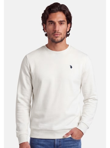 U.S. Polo Assn. Pullover USJaxxon – Herren Sweatshirt mit Rundhalsausschnitt in Weiss