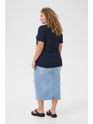 KAFFE curve T-shirt KCedina Loose fit in Midnight Marine
