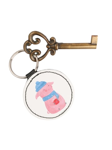 Mr. & Mrs. Panda Taschenanhänger Schweinchen Glühwein ohne Spruch in Weiß