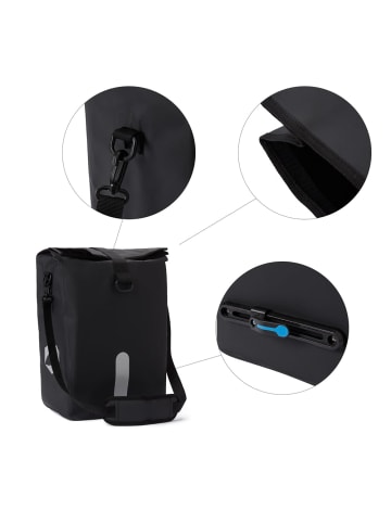#DoYourSports Wasserdichte Fahrradtasche Roll-Top 21 L schwarz  Schwarz