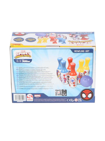 MARVEL Spider-Man Bowling-Set mit 6 Pins und 1 Kugel für junge Superhelden