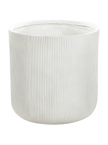 Beliani Outdoor Blumentopf OREOI in Weiß - (W) 55 x (H) 55 x (L) 55 cm