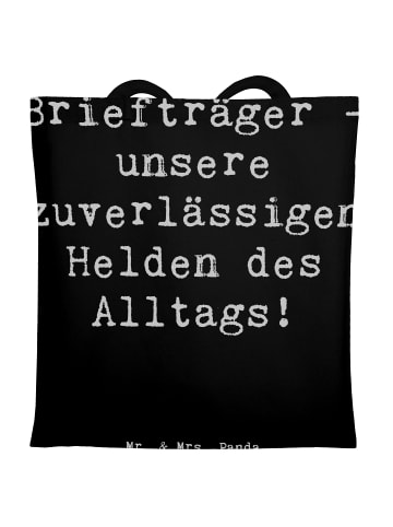 Mr. & Mrs. Panda Ostergeschenk Spruch Briefträger Helden mit Spruch in Schwarz