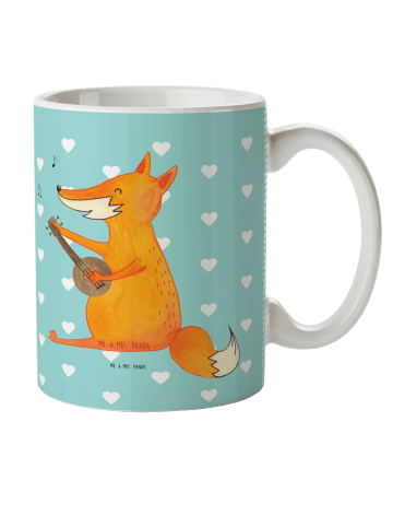 Mr. & Mrs. Panda Pott Fuchs Gitarre ohne Spruch in Türkis Pastell