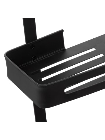 5five Simply Smart Duschkabinenregal, zwei Ebenen in Schwarz, 32,5 x 16 x 60 cm