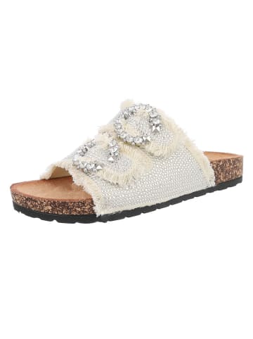 Ital-Design Sandale & Sandalette in Beige und Silber