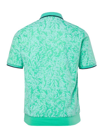 Men Plus Poloshirt in blaugrün