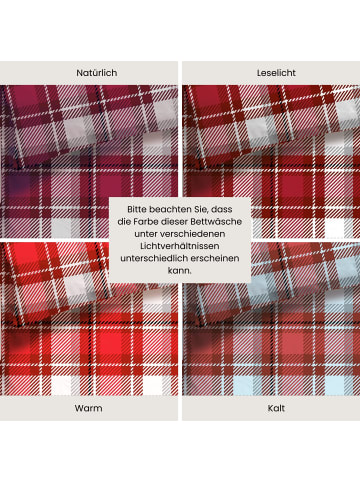 Schiesser Feinbiber Bettwäscheset Metor – 2-teilig in Rot