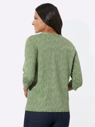 Sieh an! 3/4-Arm-Shirt in eucalyptus-khaki-bedruckt