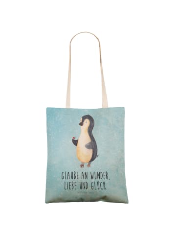Mr. & Mrs. Panda Shopper Pinguin Marienkäfer mit Spruch in Eisblau