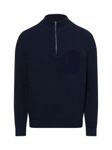 Nils Sundström Strickpullover in marine - 0001