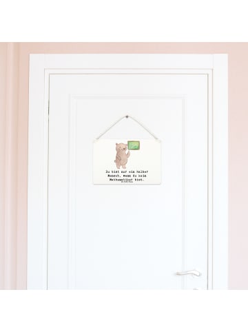 Mr. & Mrs. Panda holzbild Mathematiker Herz mit Spruch in Weiß