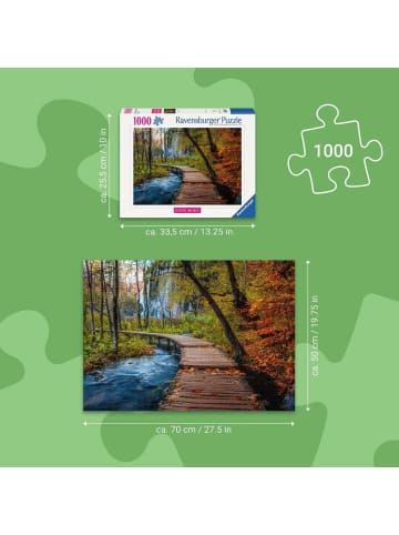 Ravensburger Ravensburger Puzzle 1.000 Teile Herbstlicher Waldweg in bunt