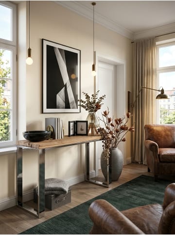 KADIMA DESIGN Konsolentisch 115x76x46 cm Massiv-Holz Natur, Konsole rustikal