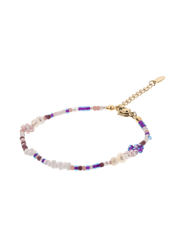grassland Women Bracelet With Lobster Clasp in Gold Violet