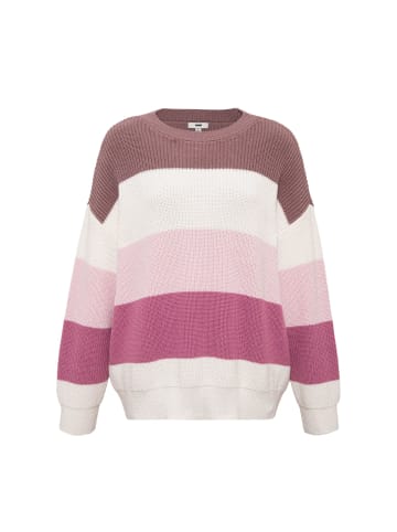 Mavi Jeans Pullover Loose Fit Langarm Rundhals Weich in Pink