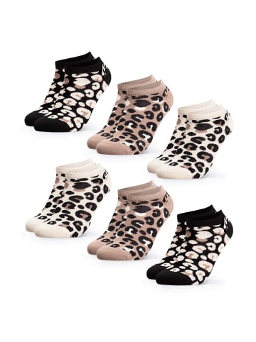 Occulto 6er Pack Leoparden Muster Sneaker Socken Kira in LeoMix1