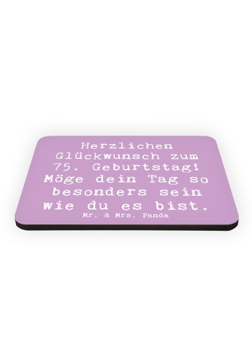 Mr. & Mrs. Panda magnet Spruch 75. Geburtstag Glückwünsche mit S... in Lavendeltraum