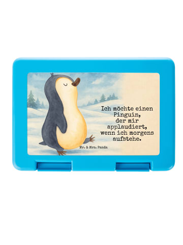 Mr. & Mrs. Panda Brotdose Pinguin mHerzieren Design mit Spruch in Weiß