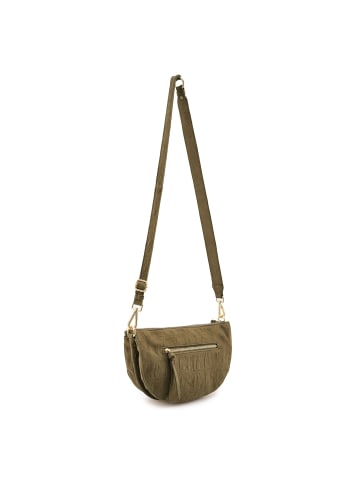 FREDs BRUDER Velvet Wild Umhängetasche Leder 28 cm in khaki