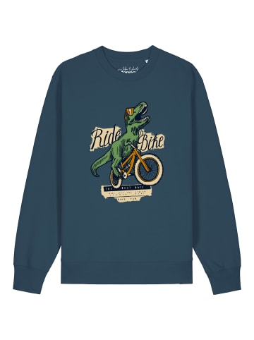 wat? Apparel Sweatshirt T-Rex Fahrrad in Petrol