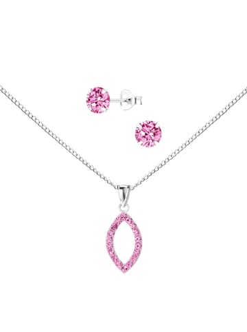 Alexander York Schmuckset MARQUISE Zirkonia light rose in 925 Sterling Silber, 4-tlg.