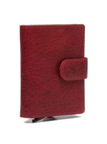 The Chesterfield Brand Prague Kreditkartenetui RFID Schutz Leder 7 cm rot