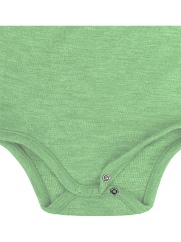 Normani Outdoor Sports 3er Set Baby Merino Body Kurzarm Tauranga in Grün
