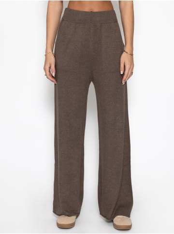 SASSYCLASSY Strickhose mit Kaschmir in Taupe