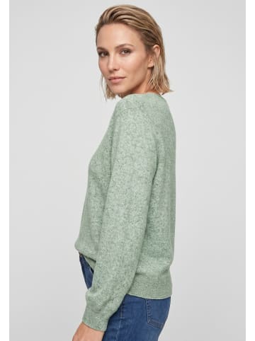 Olsen Strickpullover in Moss Green Melange