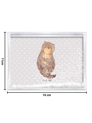 Mr. & Mrs. Panda Bilderrahmen Otter Muschel ohne Spruch in Grau Pastell