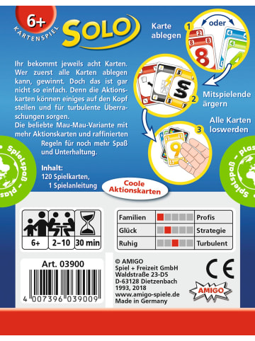 Amigo Spiel + Solo in Mehrfarbig ab 6 Jahre